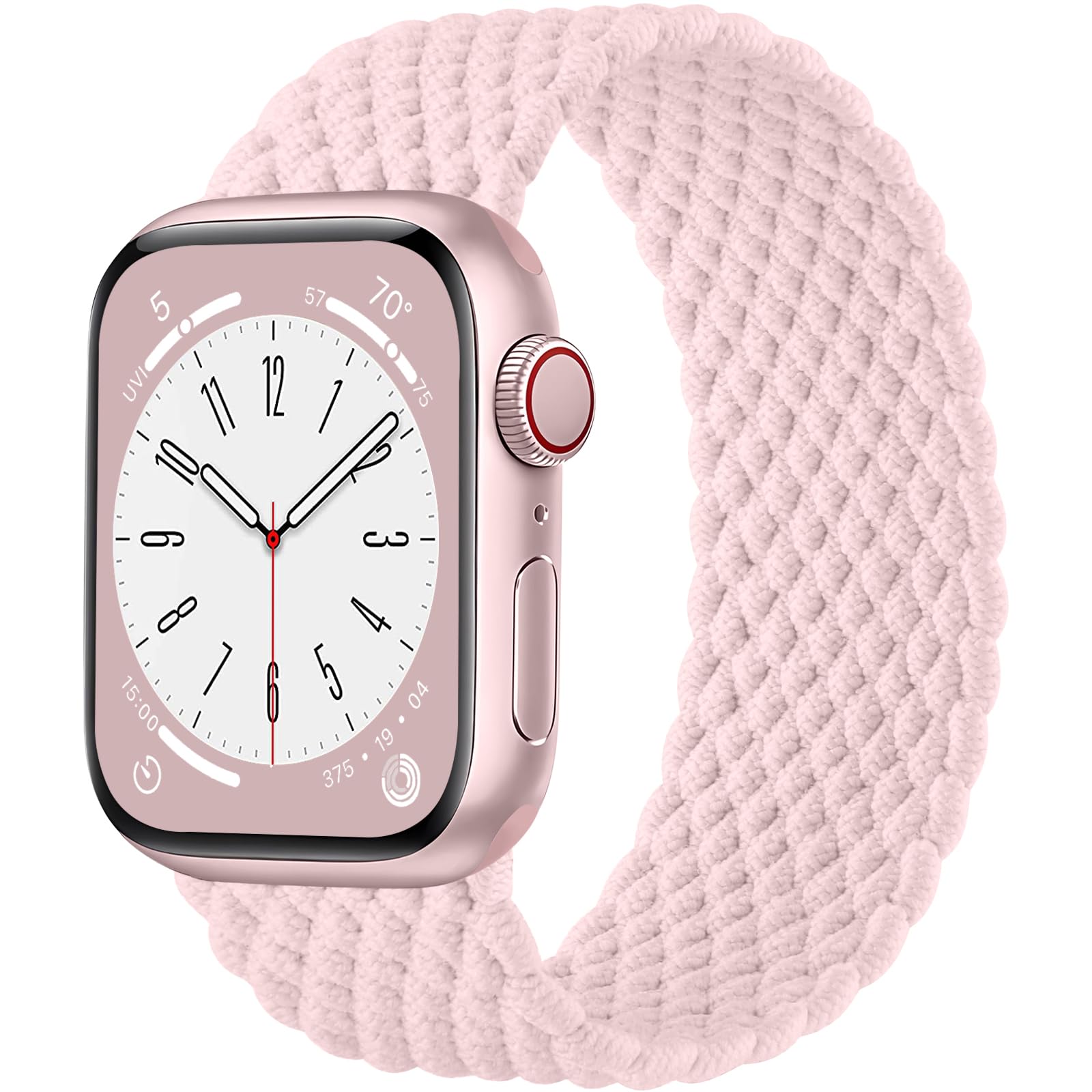 Maledan Braided Solo Loop Strap Compatible with Apple Watch Strap 38mm 40mm 41mm 42mm 44mm 45mm 46mm 49mm for Women Men, Adjustable Stretchy Sport Band for iWatch SE Series 10 9 8 7 6 5 4 3 2 1 — view 12