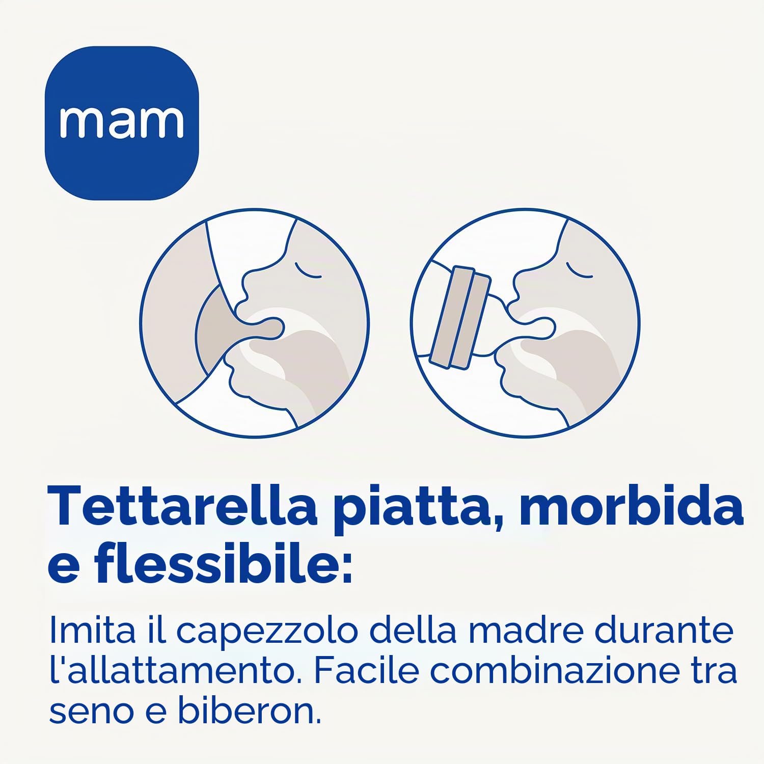 MAM Biberon in vetro, neonato, 0-2 mesi, 170 ml, con tettarella 1 a flusso lento in silicone, facile da pulire, Feel Good, neutro, confezione da 1