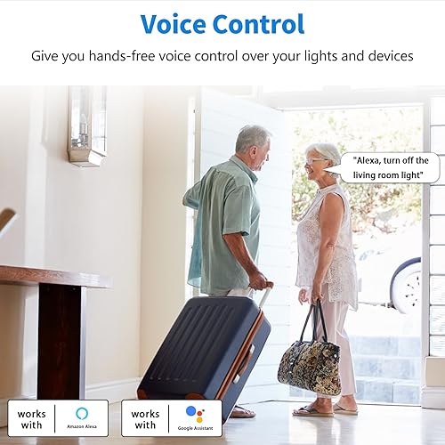 Miniatura 5 de Regulador de intensidad enchufable, enchufe inalámbrico con control remoto, interruptor de luz digital para lámpara compatible con Alexa, para luces