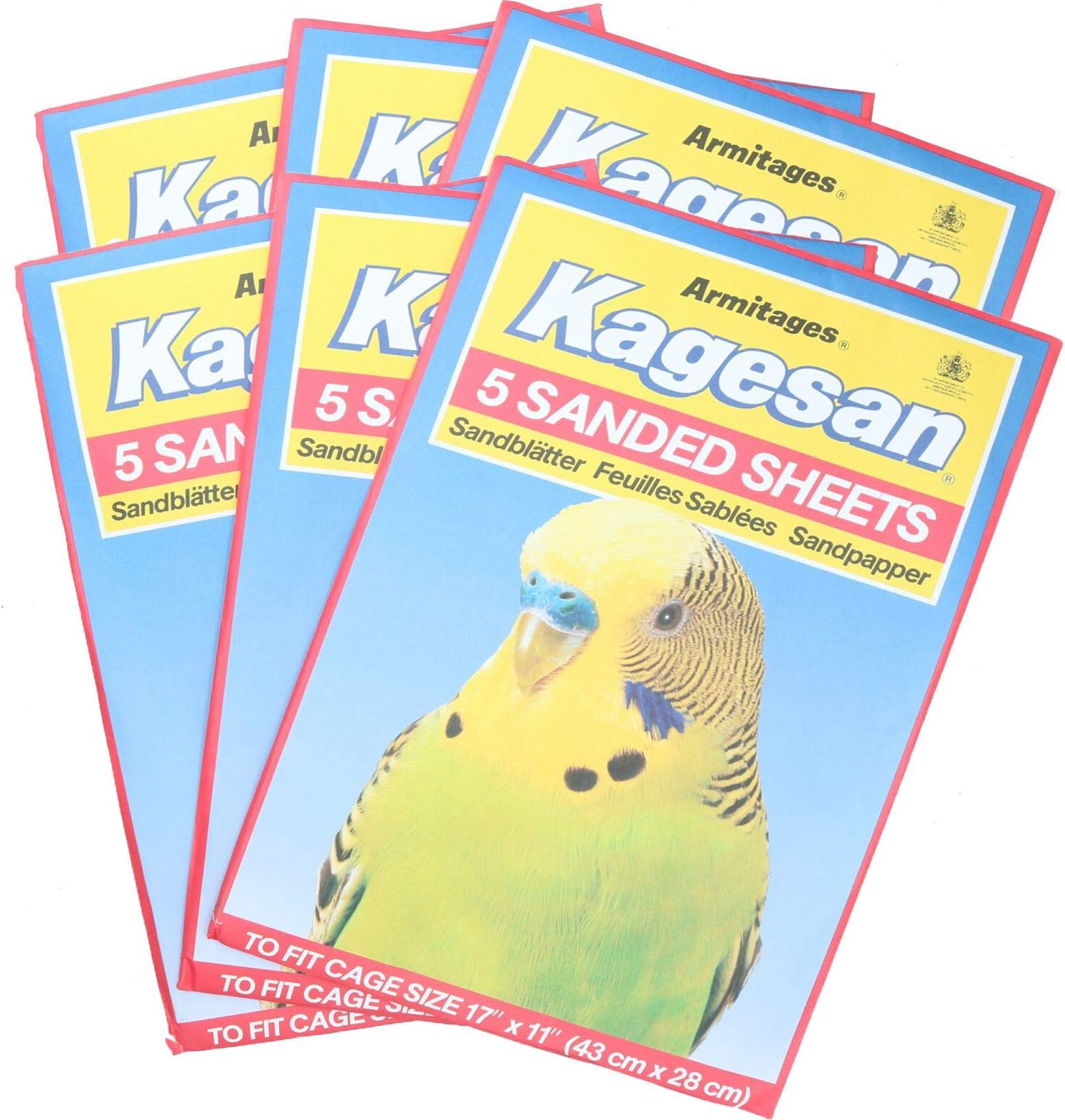 AB Tools 30 Sanded Sheets Sandpaper Cage Lining Budgies Caged Birds