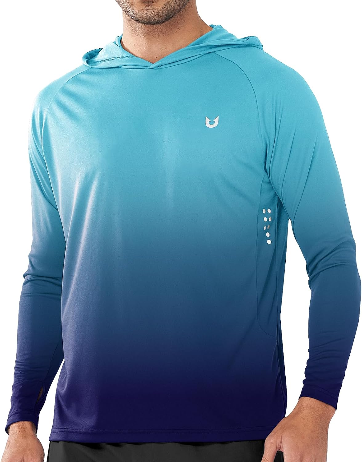  Men's Fishing Sun Hoodie Long Sleeve UPF 50+ Rash Guard Shirts | Lightweight Quick Dry Swim Shirt, UV Protection, Breathable, Moisture Wicking, Swimming Hiking Beach Golf Water Sport