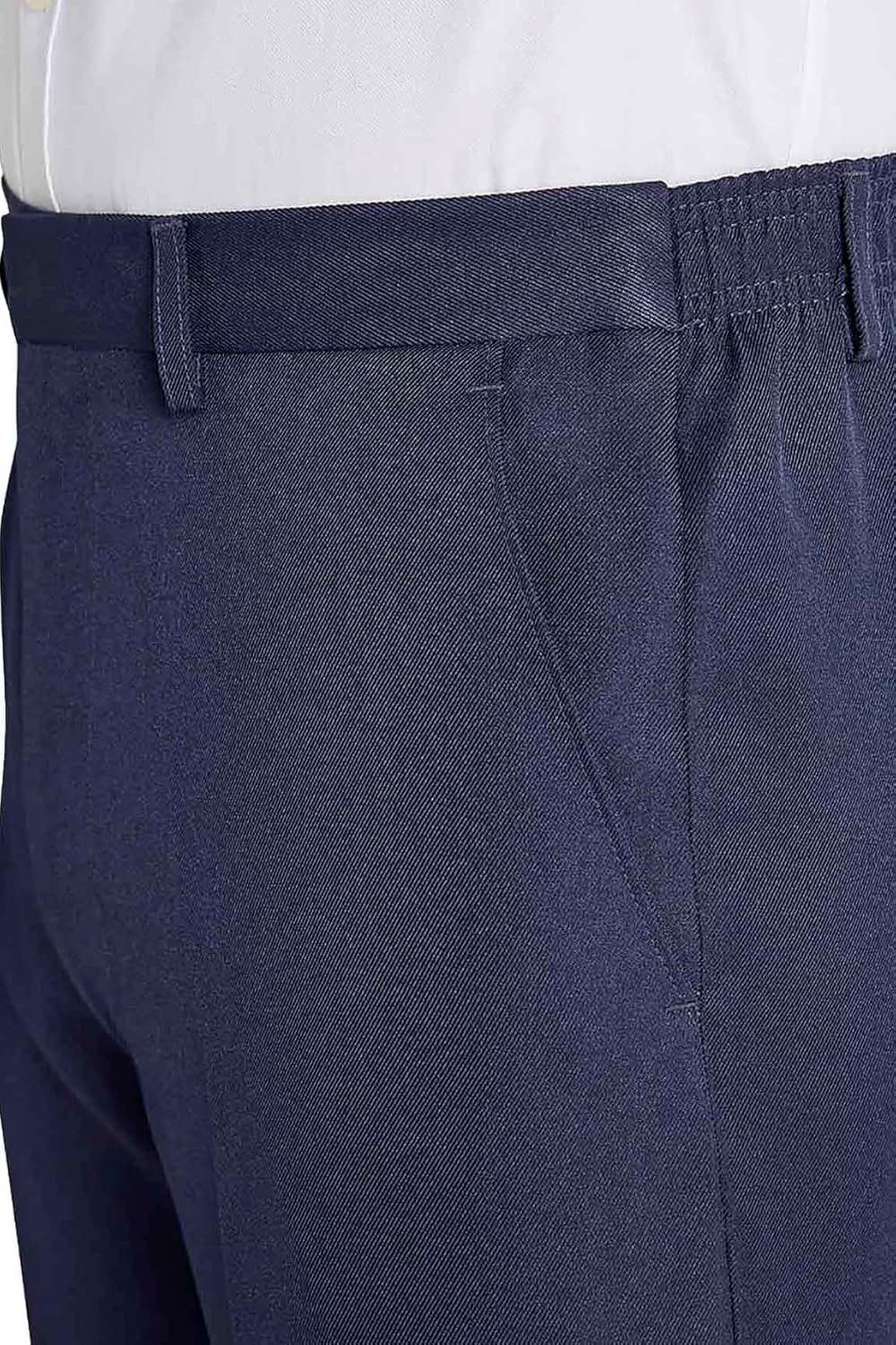 Chums Men's Elasticated Pants with Hidden Stretch Fit Waist Smart Formal Comfortable Golf Slacks