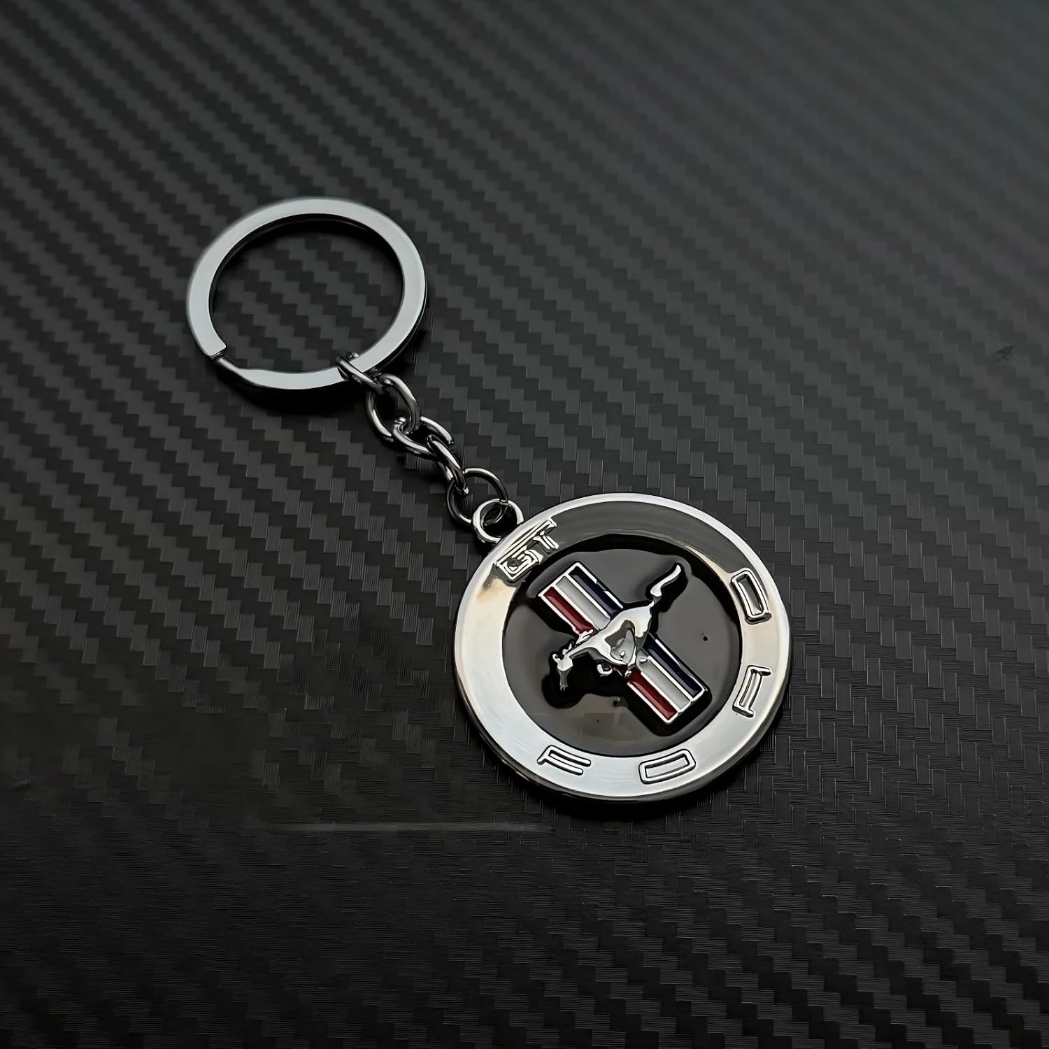 3D Fit Mustang GT Car Logo Keychain Keyring,Car Key Chain Key Ring Replacement for Car Key Fob,Car Key Fob Accessory Men