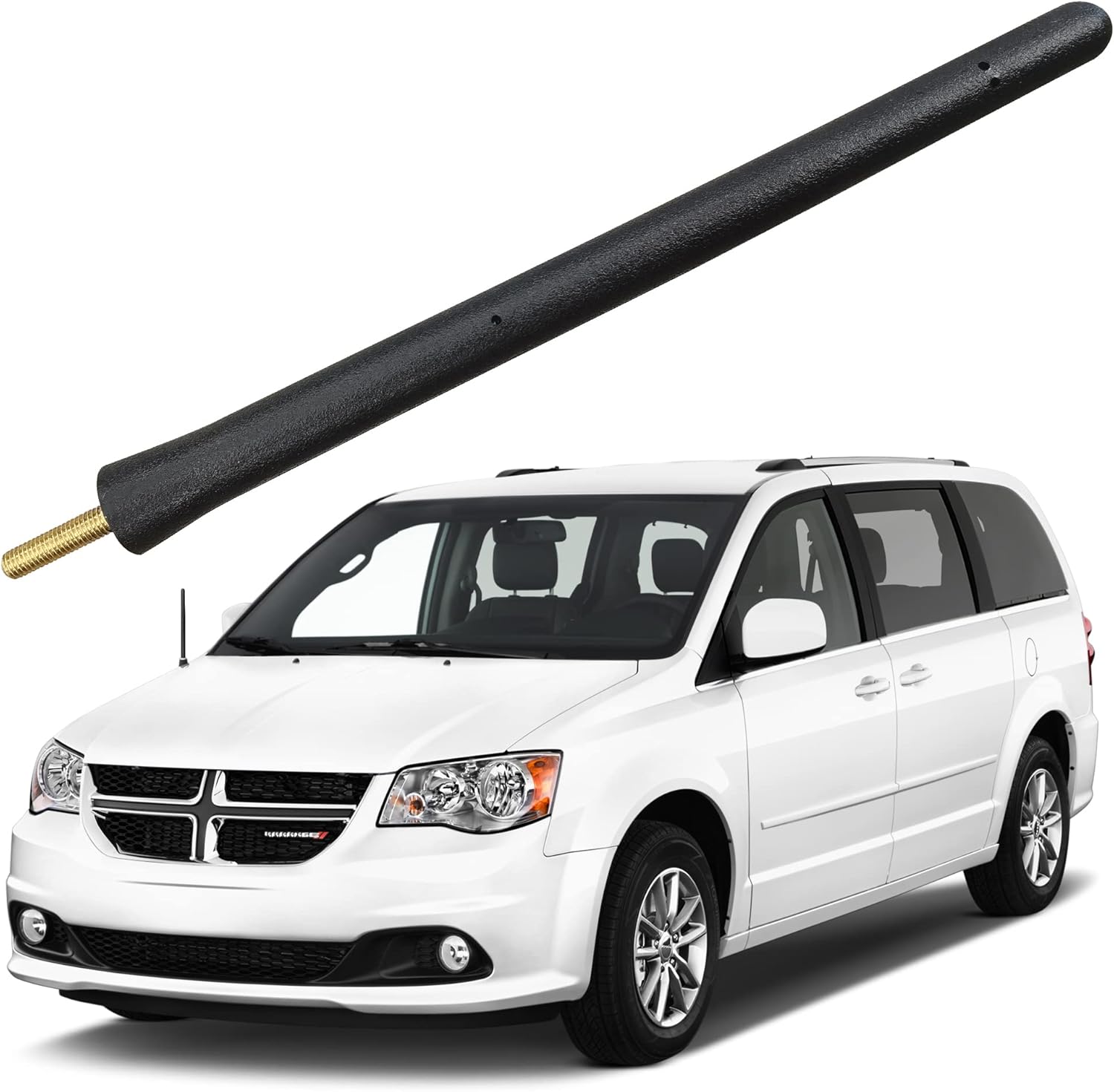 Short Antenna for Dodge Grand Caravan (2008-2020), Dodge Grand Caravan Antenna - 6 3/4 Inch Car Wash Proof, Internal Copper Coil Antenna Mast Replacement