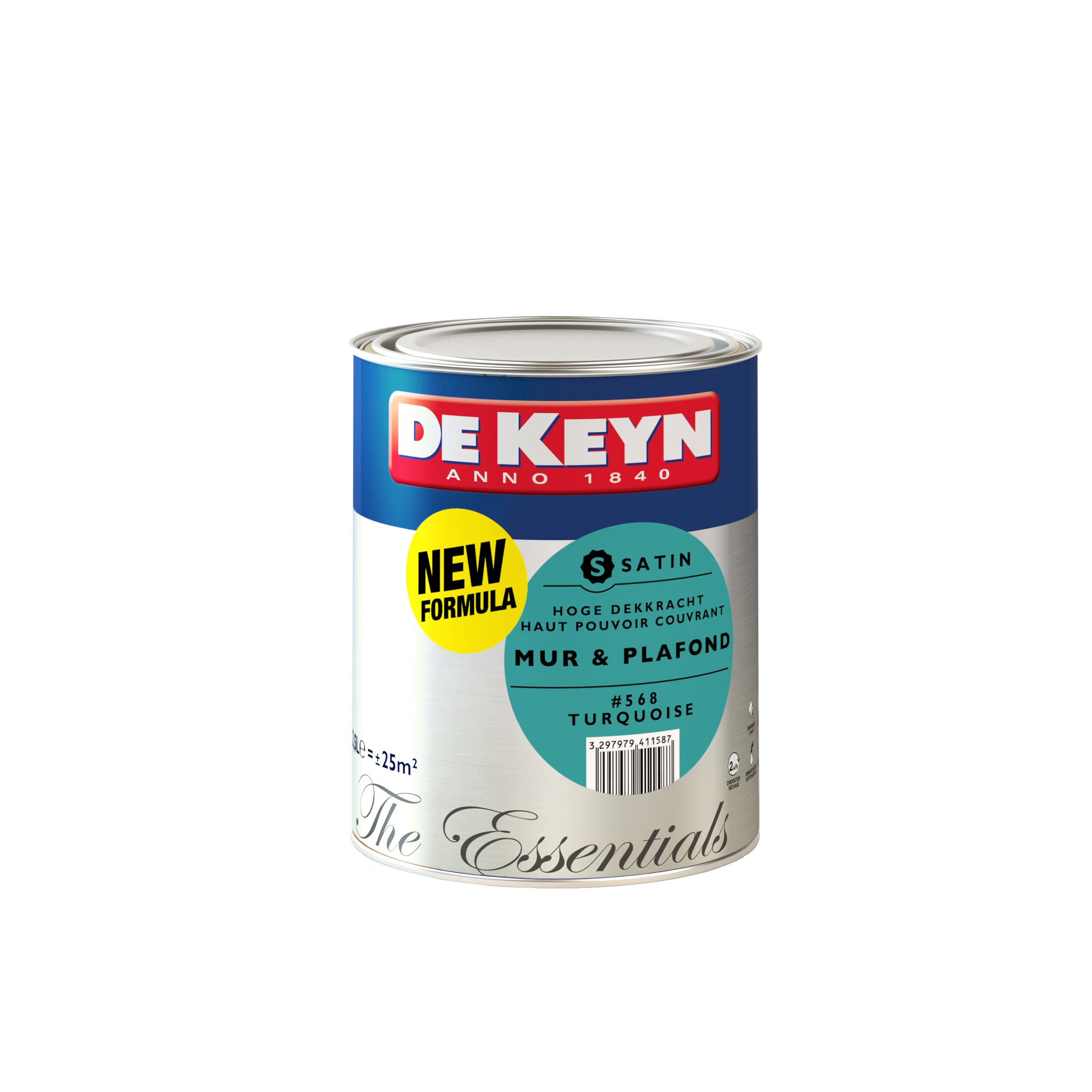 Peinture DEKEYN mur & Plafond Satin Vert 523 2, 5L