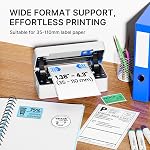 Bluetooth Thermal Shipping Label Printer, 4x6 Portable Thermal Printer with Memory Modules, Works with iPhone, Android, Windows and Mac, Widely Used for USPS UPS Amazon Shopify Etsy, White