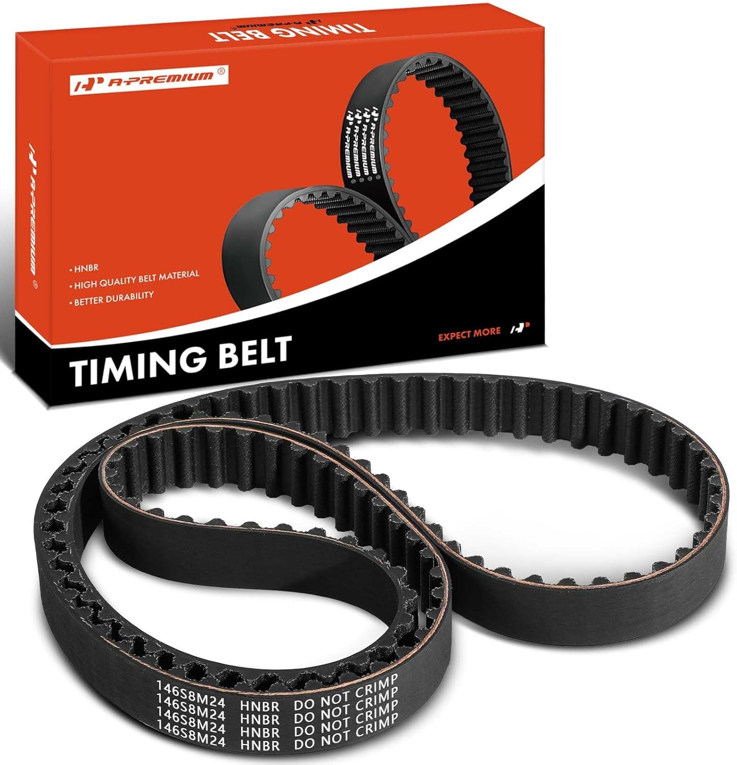 A-Premium Engine Timing Belt Compatible with Mitsubishi Eclipse 2008-2012 2.4L, Galant 2007-2012 2.4L - Replace# 1145A045