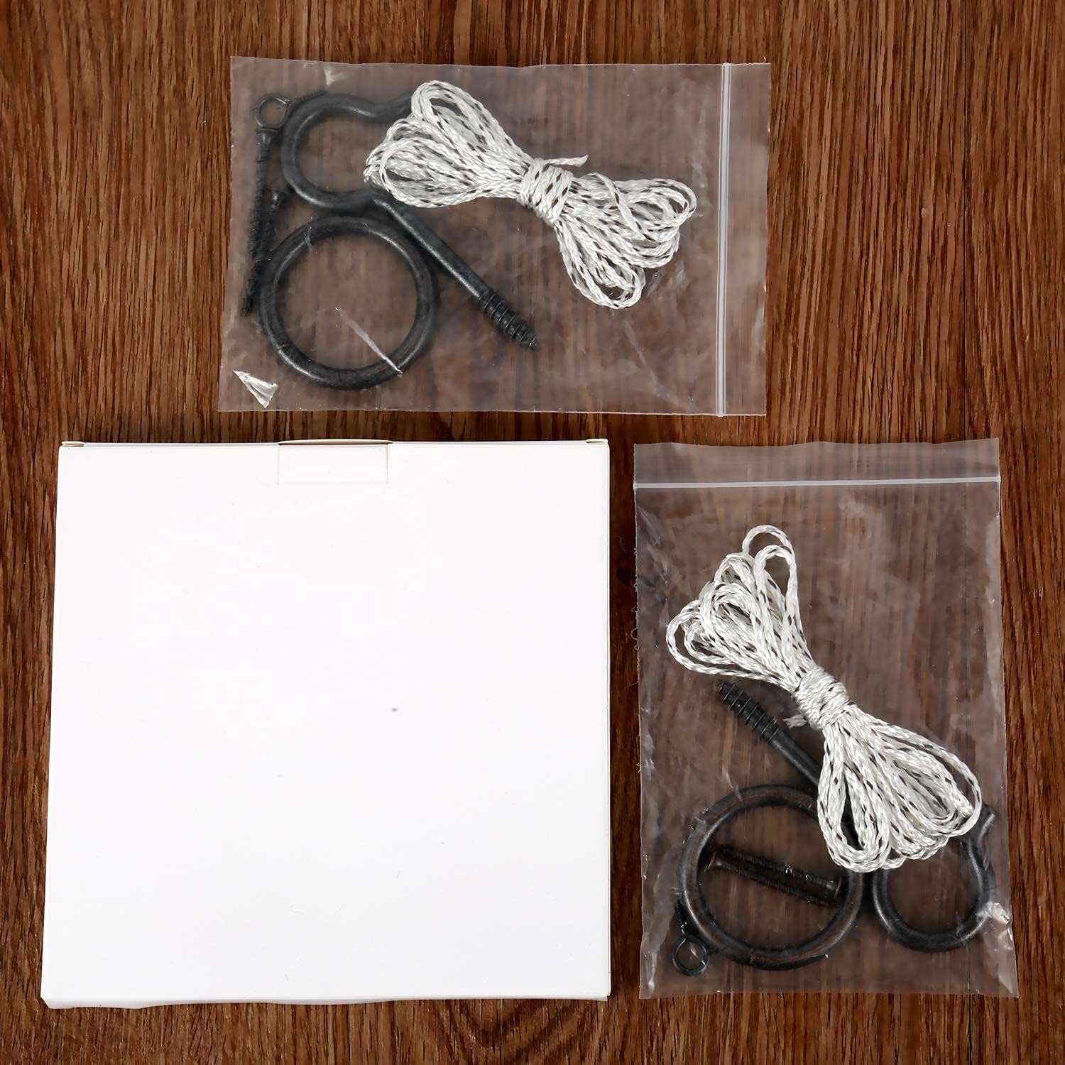 2 Set Hook and Ring Toss Game Hardware Set,Include Nylon String,Mounting Screws,Ring and Iron Hook for DIY Indoor or Outdoor Family Fun(2set) thumbnail