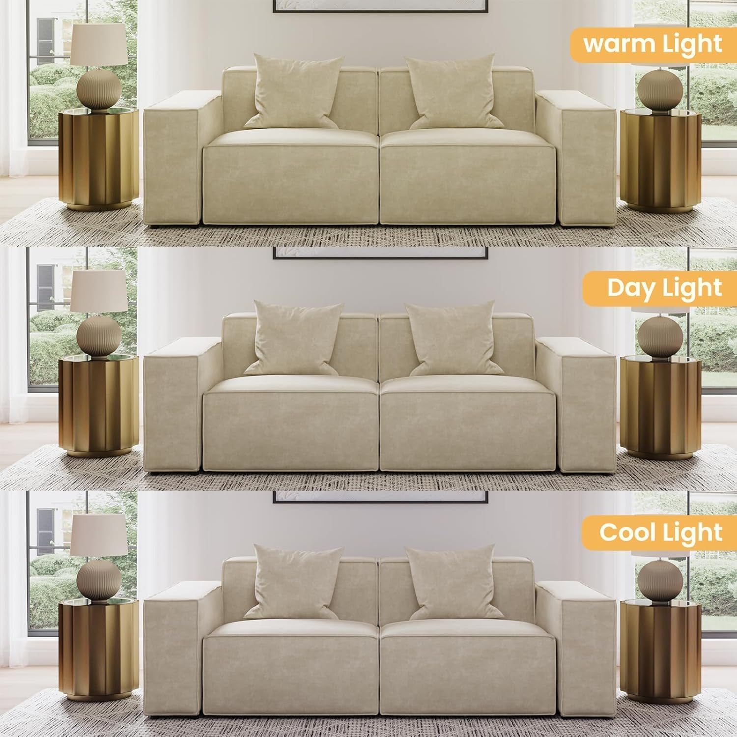 85" Power Sofa,Modular Sectional Couches for Living Room, Modern Large Reclining Loveseat, Comfy Velvet Cloud Couch with Deep Seat, Pet Friendly, Free Combination for Home(Beige)