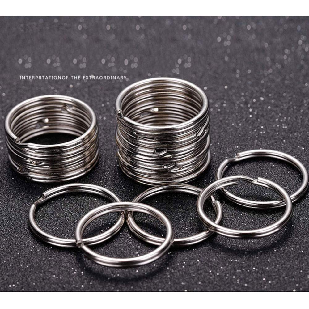 Beebeecraft 1 Scatola 20 Pezzi Portachiavi Divisi 316L Acciaio Inossidabile Portachiavi Piatto Chiusura Anello Di Metallo Per Casa Auto Ufficio Chiavi Attacco 35 X 2.5mm - 2