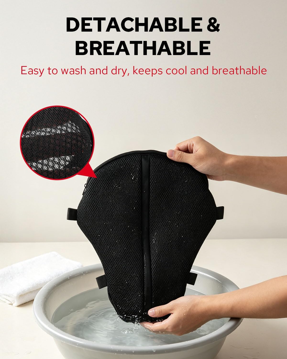Amazicha Motorcycle Seat Cushion, Removable Universal Motorcycle Gel Seat Pad, Large 3D-Honeycomb Structure Shake Rider Cushion TPE Shock Absorption and Breathable for Long Rides