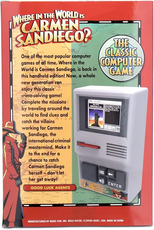 Basic Fun 09613 Carmen Sandiego Handheld Electronic Game