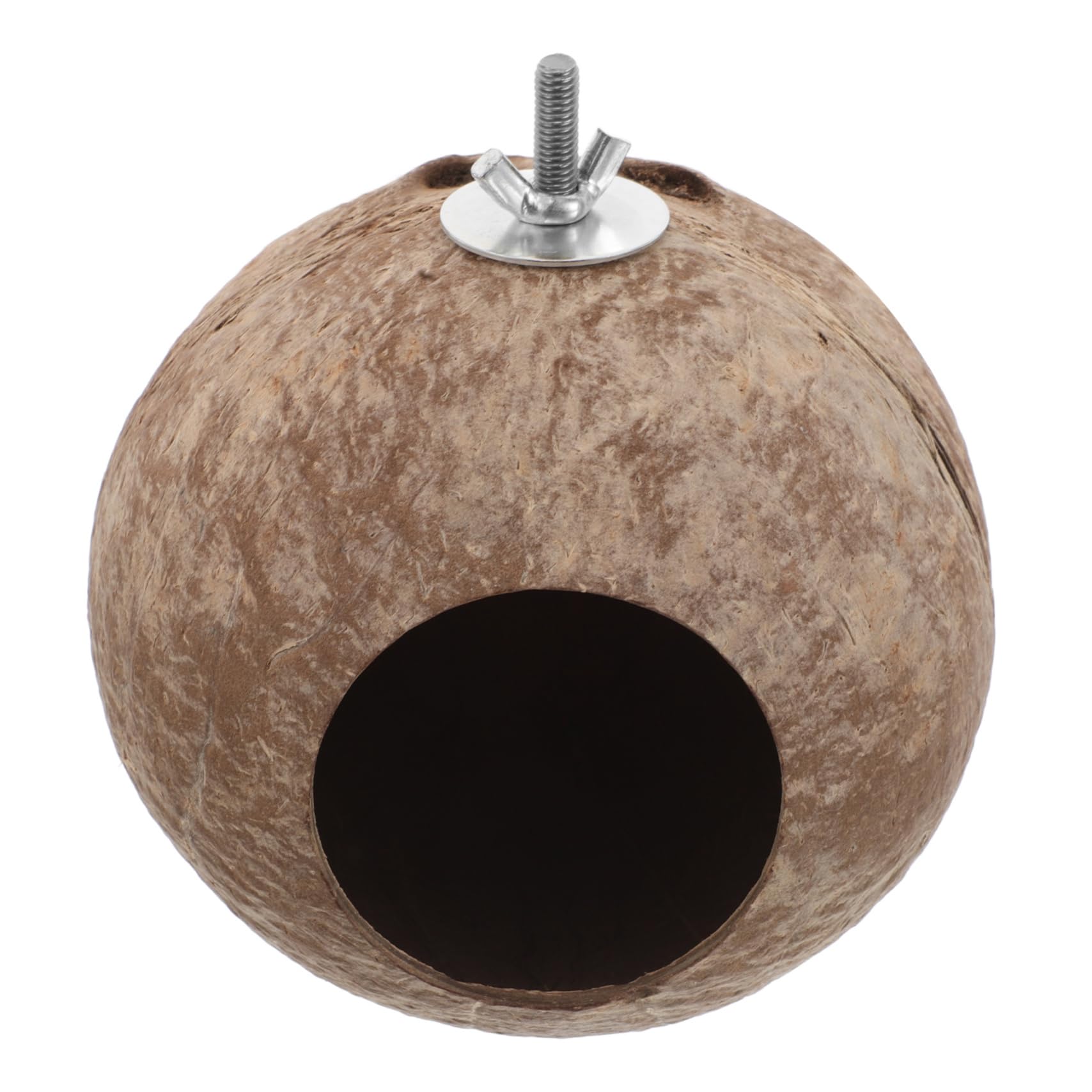 BUGUUYO Coconut Shell Bird Nest for Pet Birds Handmade Natural Breeding Nest for Canaries Parrots Decorative Craft Pendant for Garden
