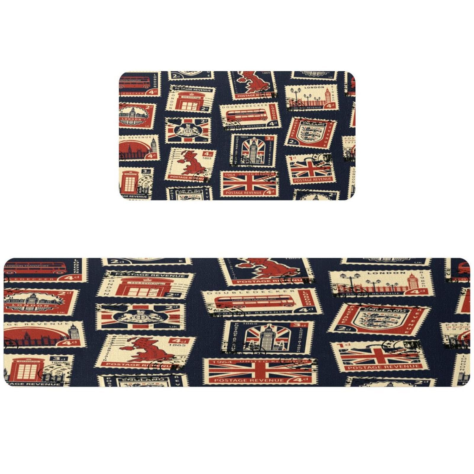 Alfombrillas de cocina antideslizantes Reino Unido, alfombras absorbentes lavables vintage