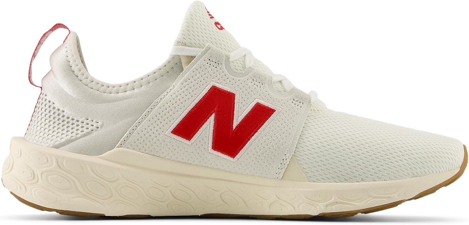 New Balance Men's Fresh Foam X Cruz V3 Running Shoe, Sea Salt/Team Red/Permafrost, 9.5 M - Image 3