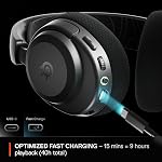 SteelSeries Arctis Nova 3P Wireless Multi-Platform Gaming Headset — Mobile App Control — 40 HR Battery — Neodymium Magnetic Drivers — 2.4GHz/Bluetooth — PS5, PS4, PC, Switch, Mobile — Black