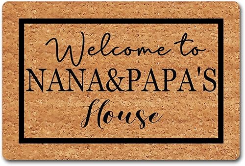 Miniatura 1 de Tapetes de bienvenida de la casa de Nana &amp; Papa's House, con citas divertidas, para entrada, parte superior de tela no tejida con una parte trasera