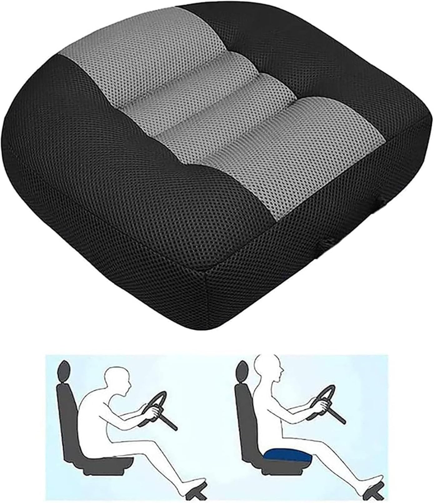 Ergonomisches Sitzkissen aus Memory-Schaum für verbesserte Haltung und Komfort im Büro und Auto