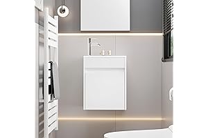 eclife 16" Small Bathroom Sink Cabinet with Vanity