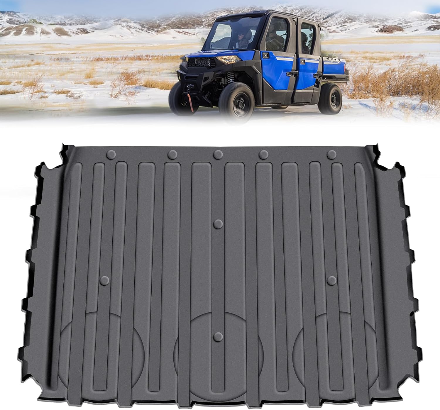 CPOWACE TPE Bed Mat Liner Compatible with 2022+ Polaris Ranger SP 570 / Crew SP 570