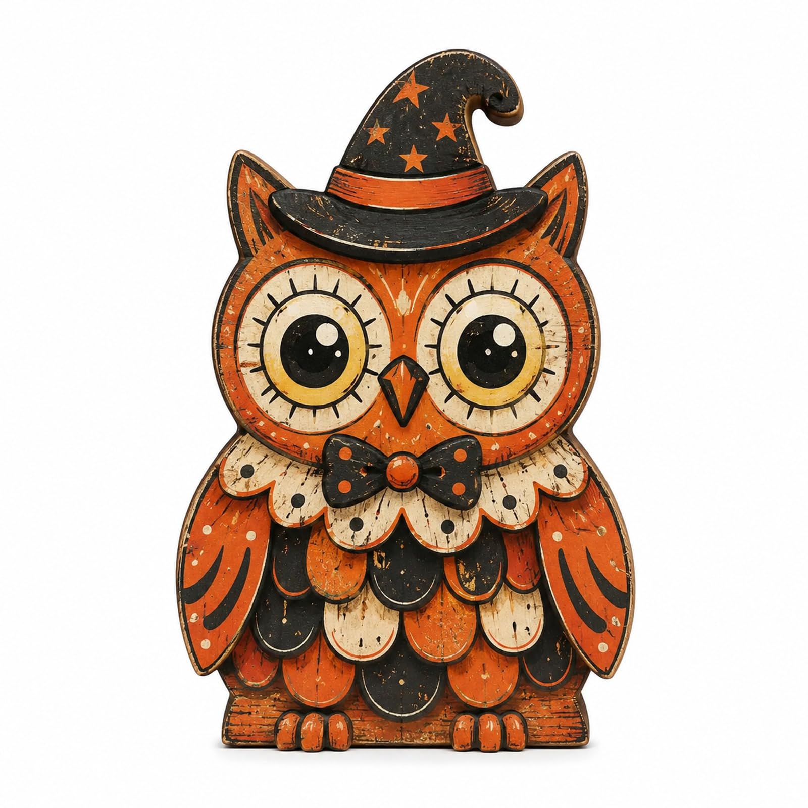 LWHZOFR Halloween Wooden Character Tabletop Decor - Double-Sided Freestanding Halloween Figurine for Mantel Shelf Tiered Tray Table Centerpiece Home Seasonal Decoration