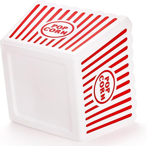Miniatura 4 de Bekith Paquete de 6 cajas de plástico reutilizables para palomitas de maíz, recipientes grandes para palomitas de maíz para noche de cine, 9