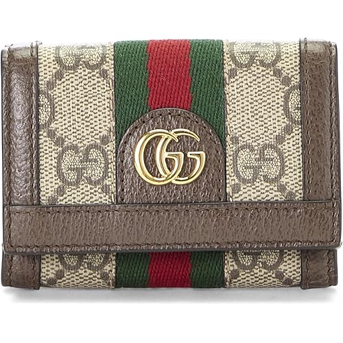 Gucci, Pre-loved Original GG Supreme Canvas Ophidia Compact Wallet, Brown