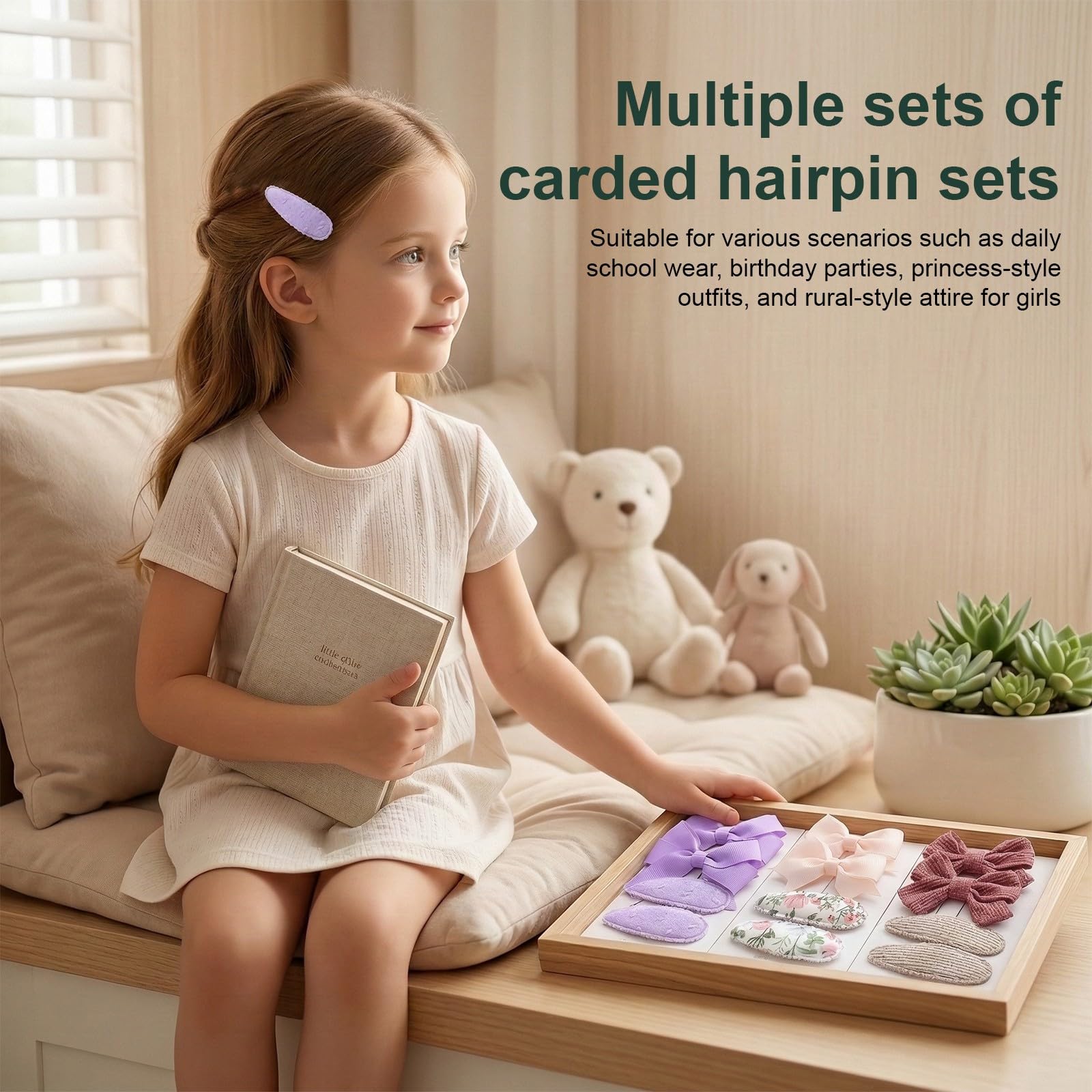 20 Pezzi Mollette Capelli Bambina Fiocchi Capelli Bambina in Tessuto Antiscivolo Fermagli Capelli Bambina Set Mollette Capelli Neonata per Capelli Fini e Accessori Bambini
