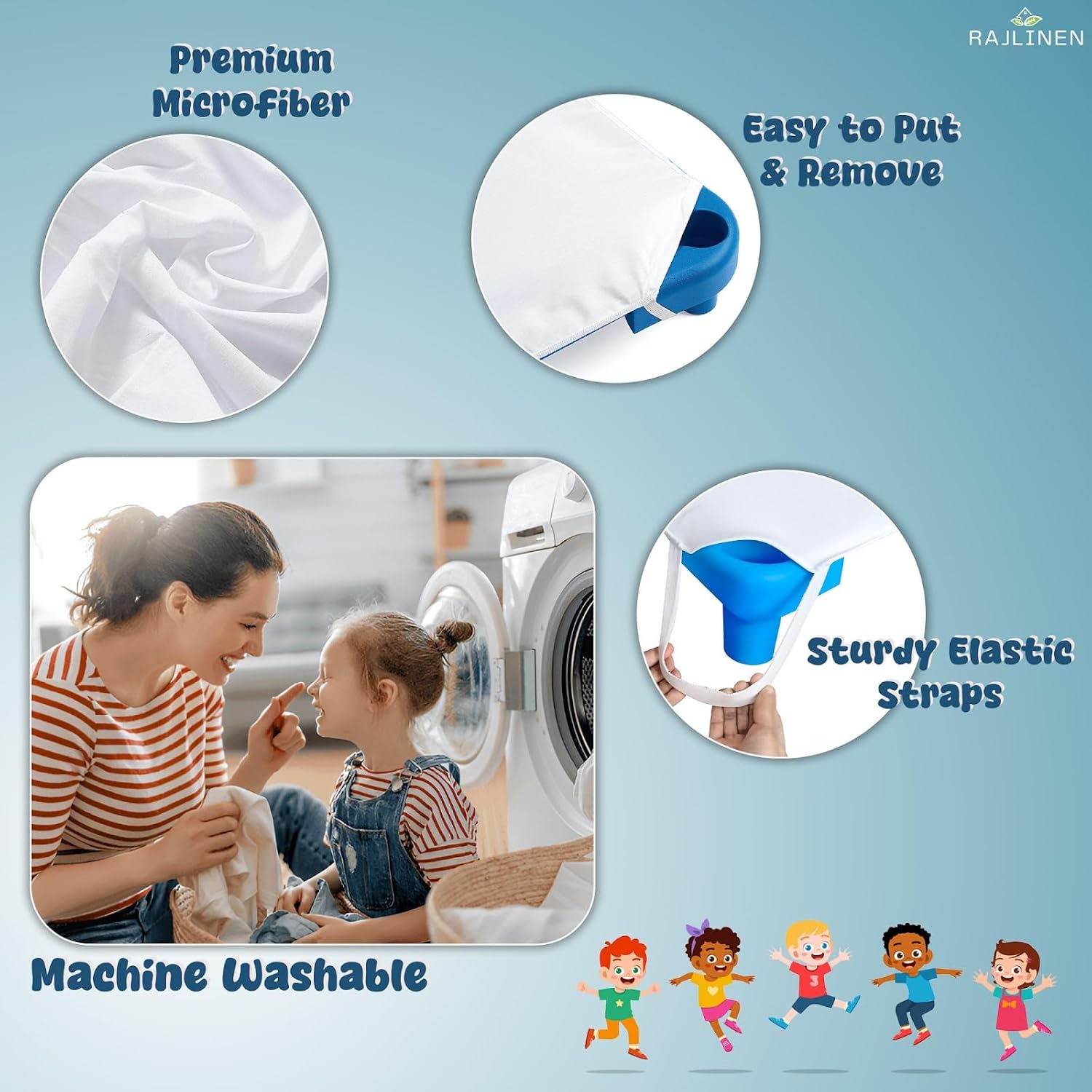 Daycare Cot Sheets for Toddlers and Preschool, Standard Size (23" X 40") 12-Pack Bulk, 100% Microfiber, Soft & Breathable Cot Sheets with Corner Elastic Loops, for Kids’ Nap Time (White)