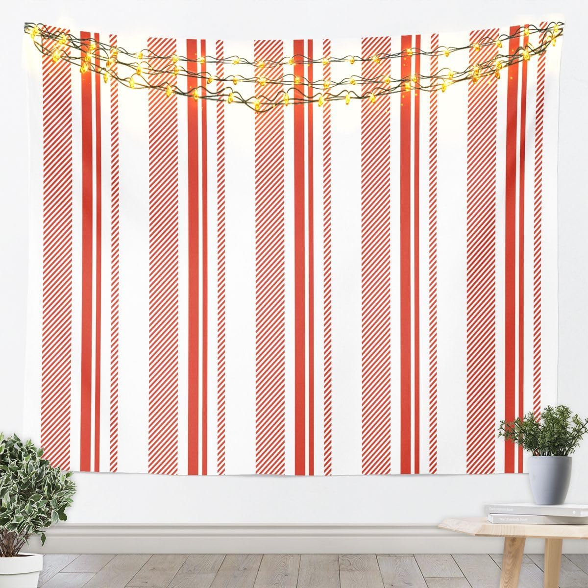 Feelyou Kids Girls Retro Striped Tapestry Wall Art for Bedroom