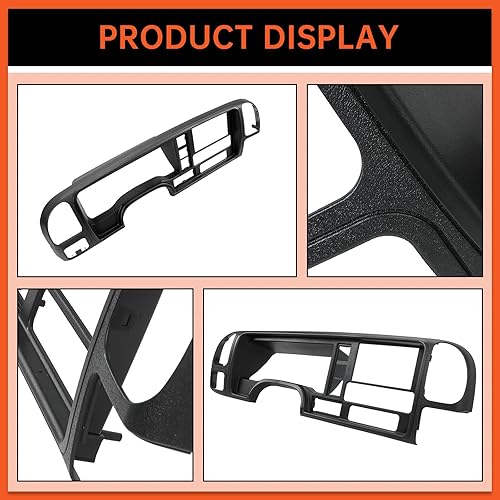Miniatura 4 de ECOTRIC Panel de tablero de doble DIN compatible con GMC Truck SUV Radio estéreo 1995-2002 Kit de panel de bisel