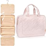 BOACAY Hanging Travel Toiletry Bag for Women, Makeup Bag, Bathroom & Shower Organizer Kit for Accessories, Cosmetics, Travel Essentials