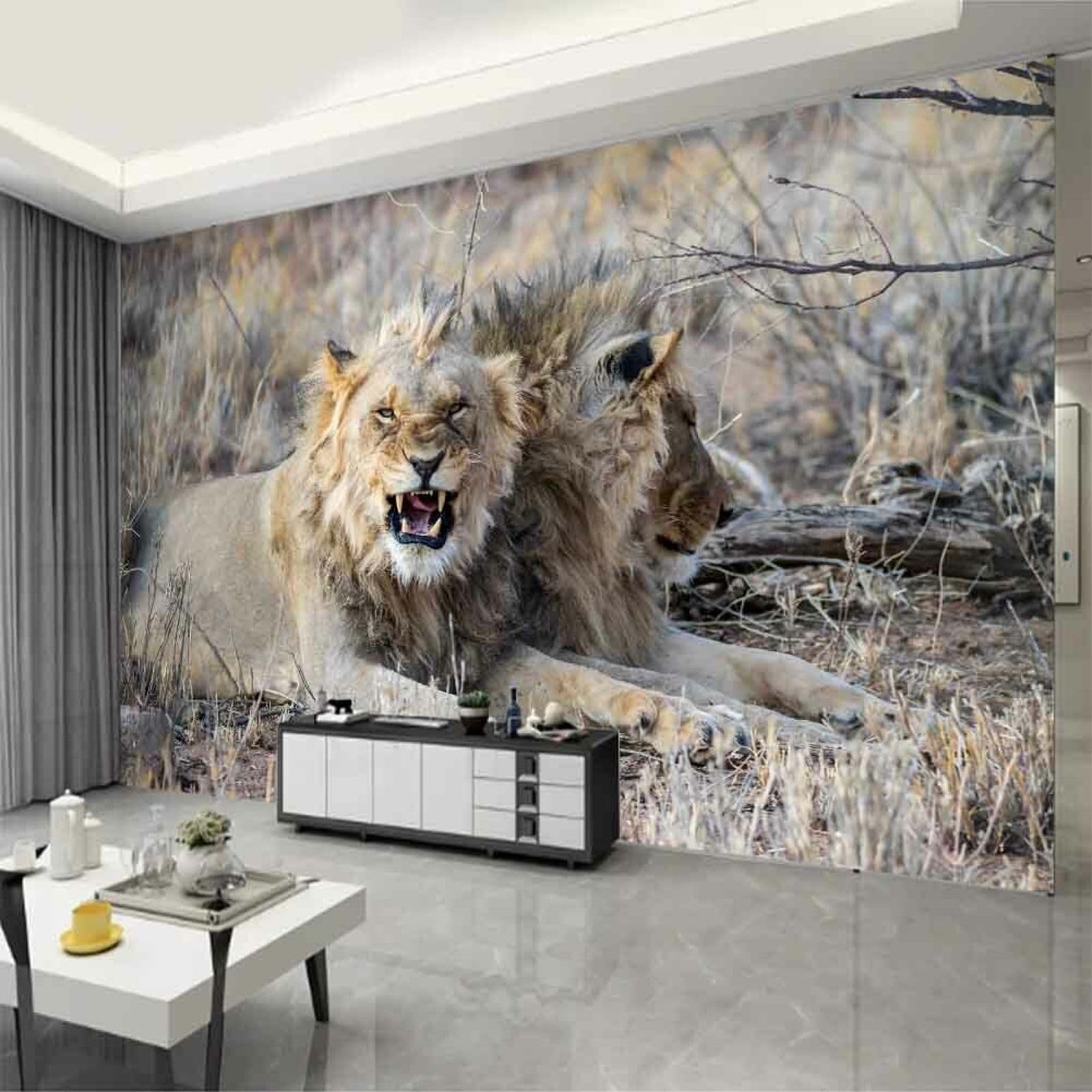 GXYUAOIEF Le Lion 3D Effet Tapisserie Art Mural Tapisserie