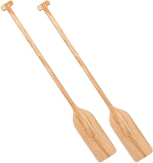 2 Pcs Oar Wood Paddle, 4 Feet/48 Inch Paddle Canoe, Solid Pine Handheld Wooden Oar for Kayak Water Sport DIY Home Decoration Gifts Arts Craft Projects