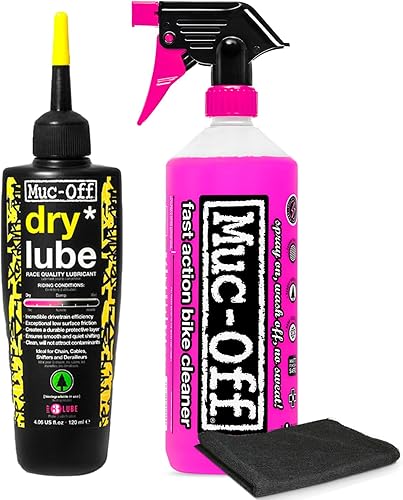 Miniatura 14 de Muc-Off Lubricante para cadena de bicicleta Bio Dry con paño de microfibra, fórmula a base de cera para cambios de marcha suaves, crea una capa