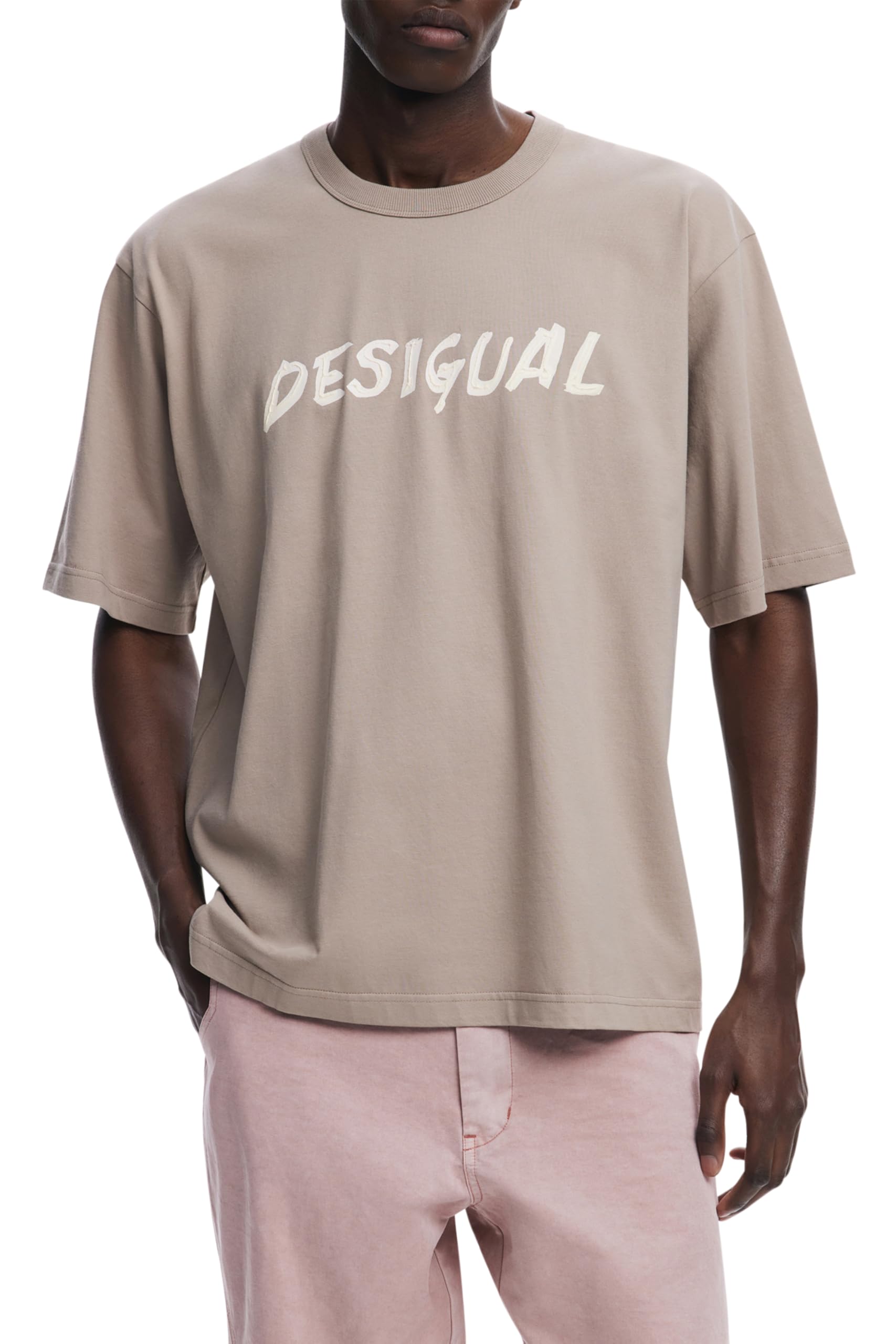 Desigual Herren Beige T-Shirt Vicente