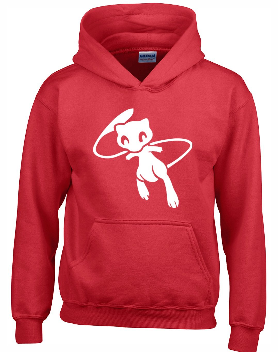 Crown DesignsMew Pocket Monsters Inspired Gift Unisex Hoodies for Men, Women & Teenagers - Red/Small