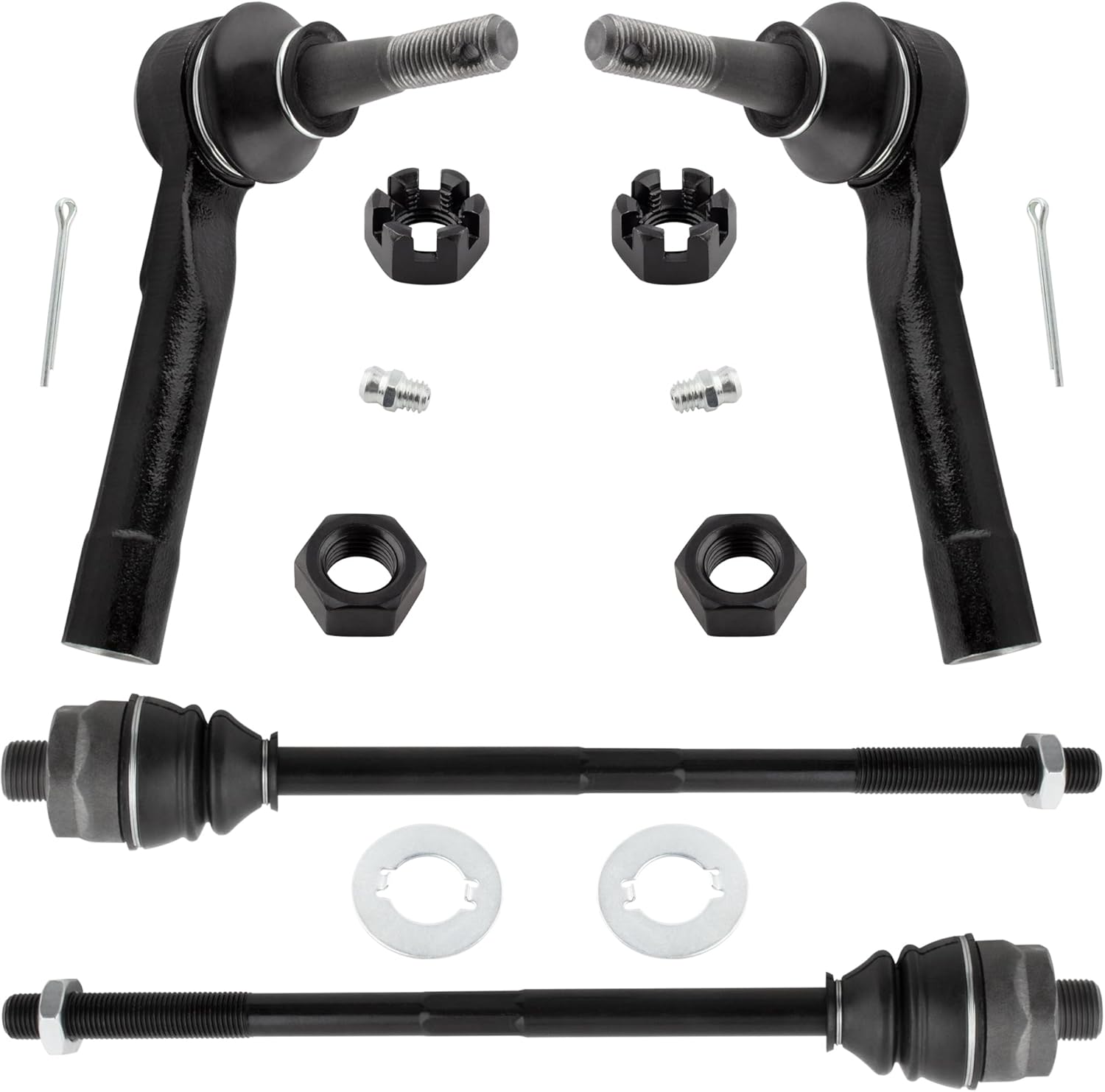 ES3488 ES3493 Front Inner & Outer Tie Rod Ends Suspension Kit for Chevrolet Avalanche 2002-2006 Silverado Sierra 1500 1999-2006 GMC Yukon XL Suburban 1500 2000-2006 Tahoe Yukon 2001-2006