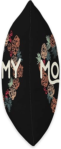 Miniatura 2 de Mommy Heart Pattern Boho Flowers Mommy Mother's Day Love Mom Heart Bohemian Floral Pattern Throw Pillow, 16 x 16 pulgadas, multicolor