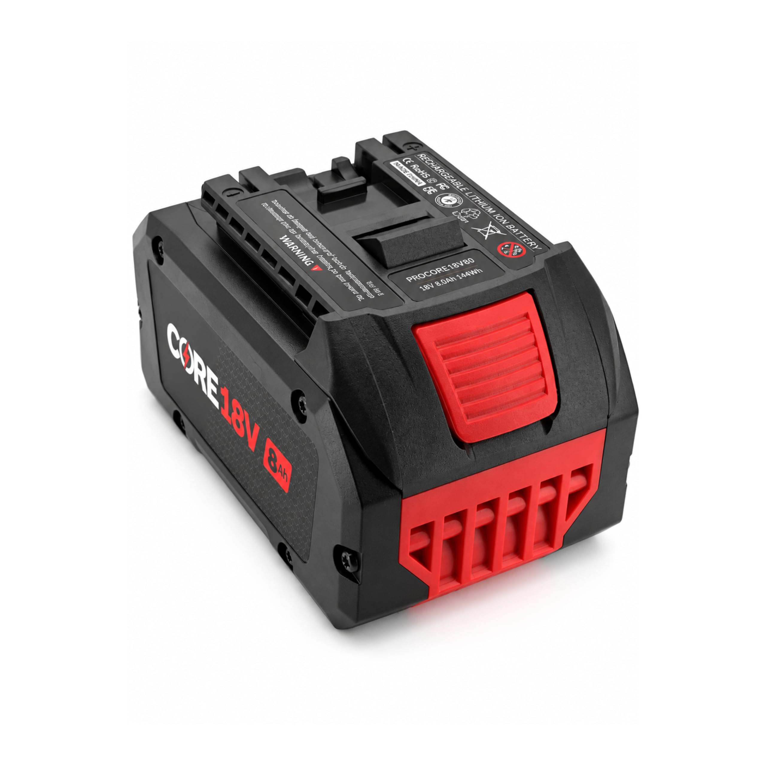 Batería 18V 8.0Ah Compatible con Bosch Professional 18V Pro Core - Batería de repuesto Li-ION 144Wh con indicador LED