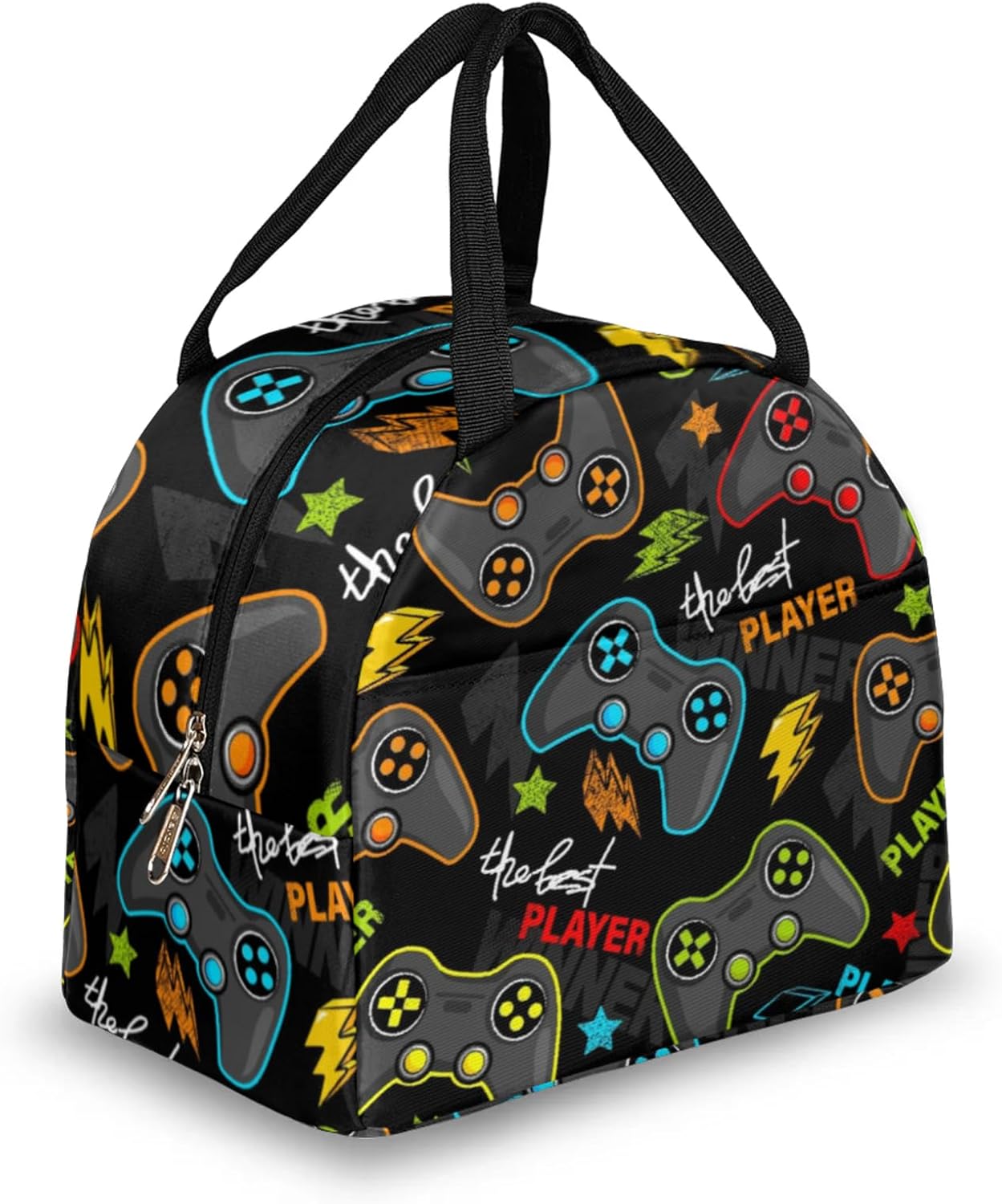 Video Game Lunch Box for Boys Portable Insulated Lunch Tote Cooler Bag Reusable Waterproof & Leakproof Meal Prep Lunchbox for Work School Travel Picnic - Image 3