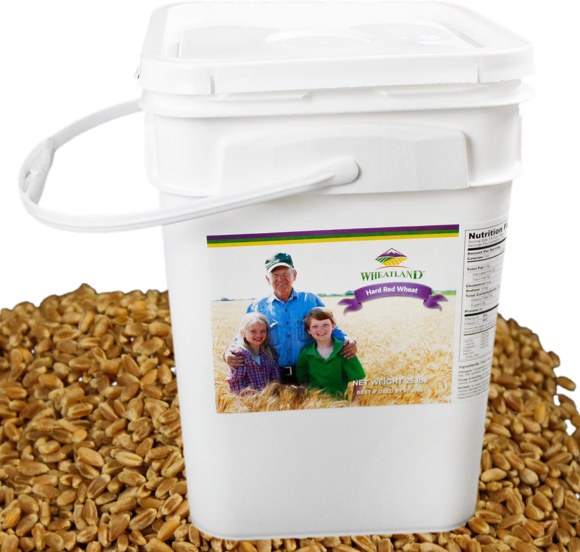Hard Red Wheat Berries : Wheatland™ : 25 lb Bulk: Emergency Preparedness : Mylar : Oxygen Absorber : 30 Year Shelf Life : Non GMO: NO Glyphosate : Long Term Food Storage