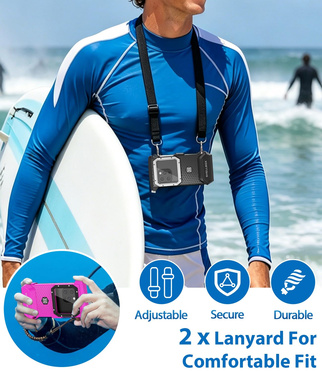 Custodia subacquea per snorkeling, custodia impermeabile per immersioni