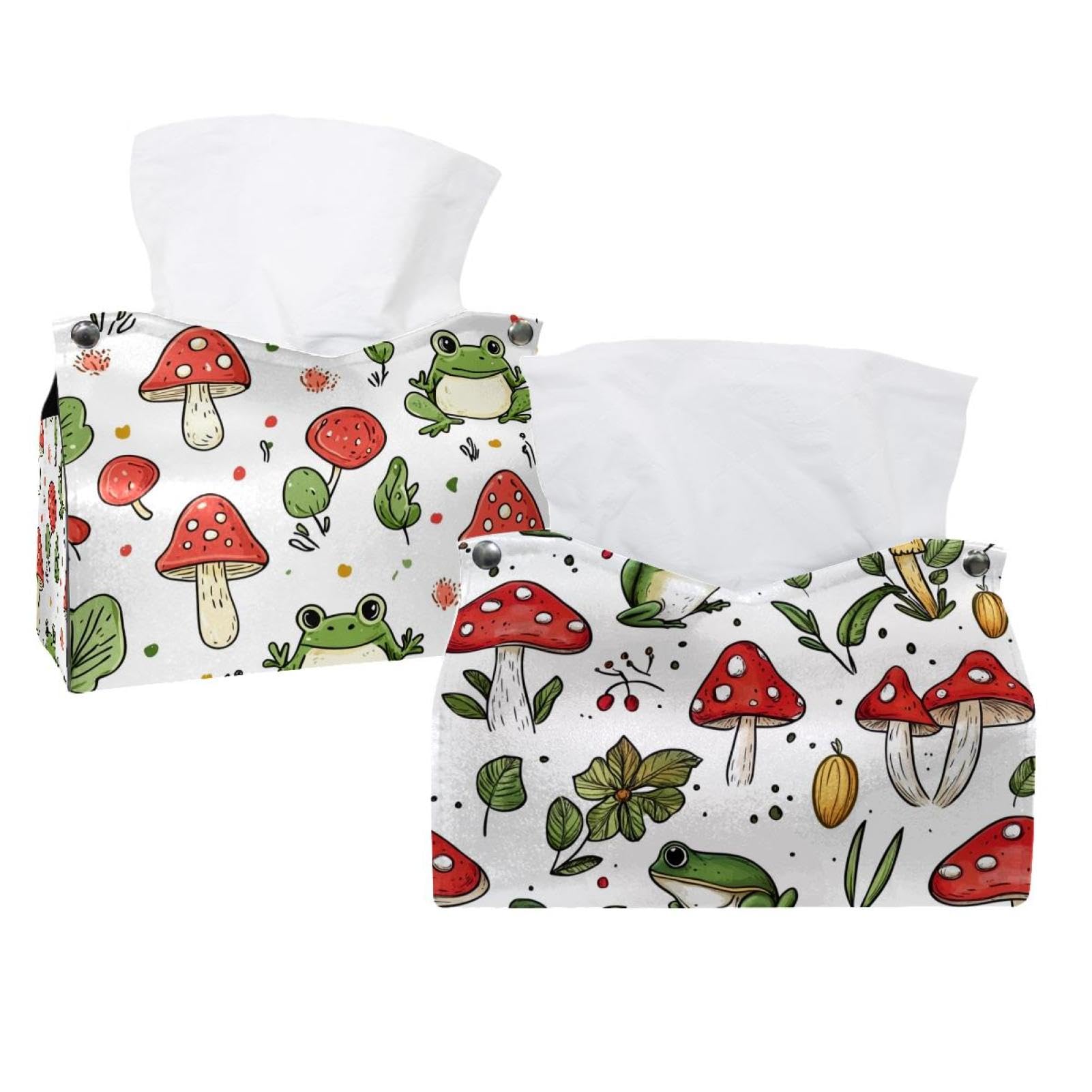 Housse de boîte à mouchoirs grenouille en lot de 2 distributeurs peluches