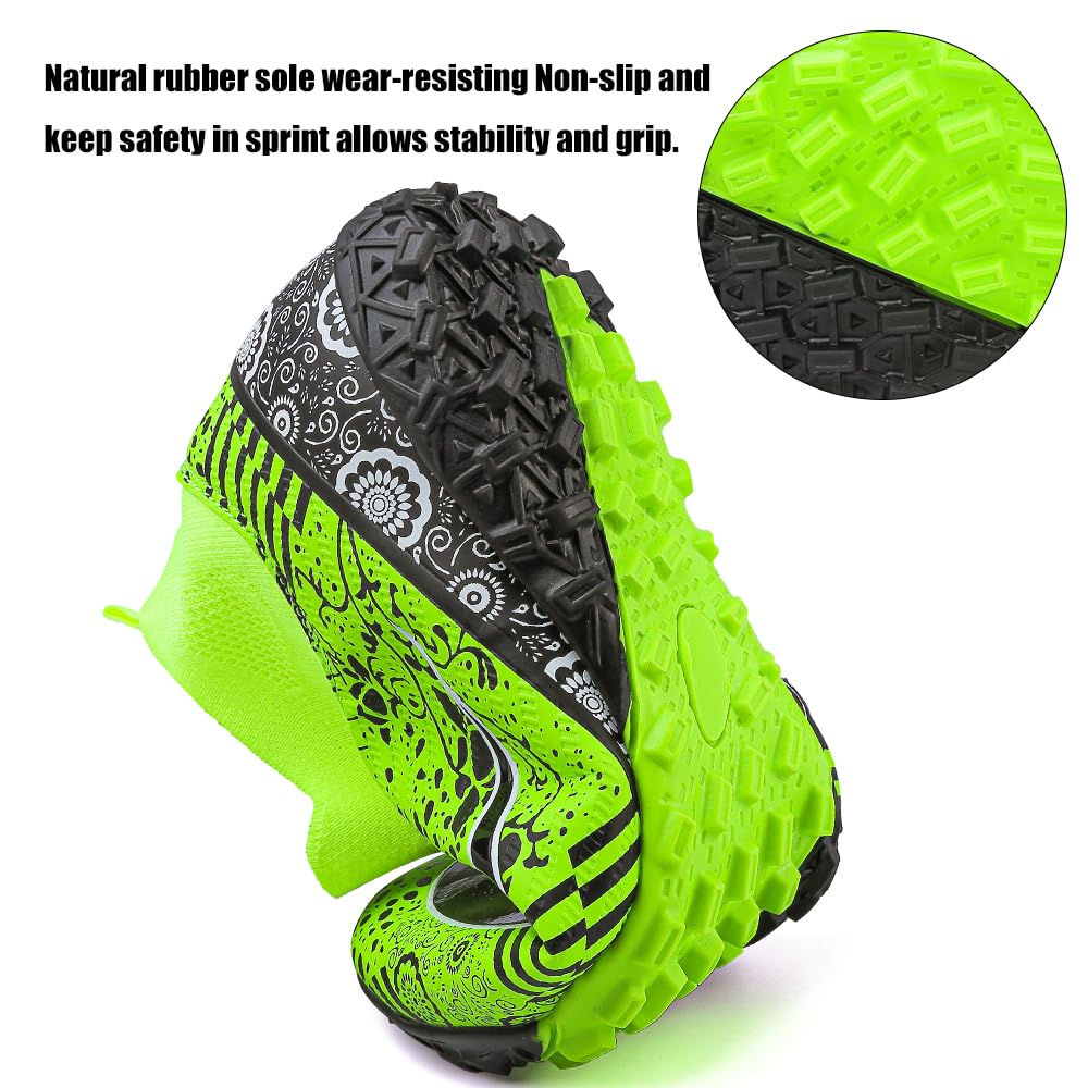 VTASQ Scarpe da Calcio Uomo All'aperto Sportivo Erba Tacchetti Teenager Adulto Training Alte Scarpe da Calcetto Spike Professionale Scarpe da Allenamento Unisex