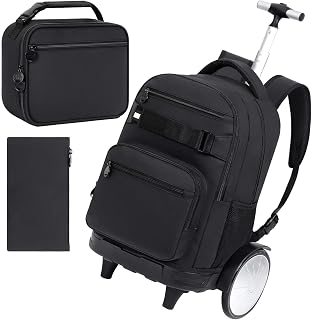 3-Piece Large-Wheel Rolling Backpack Set