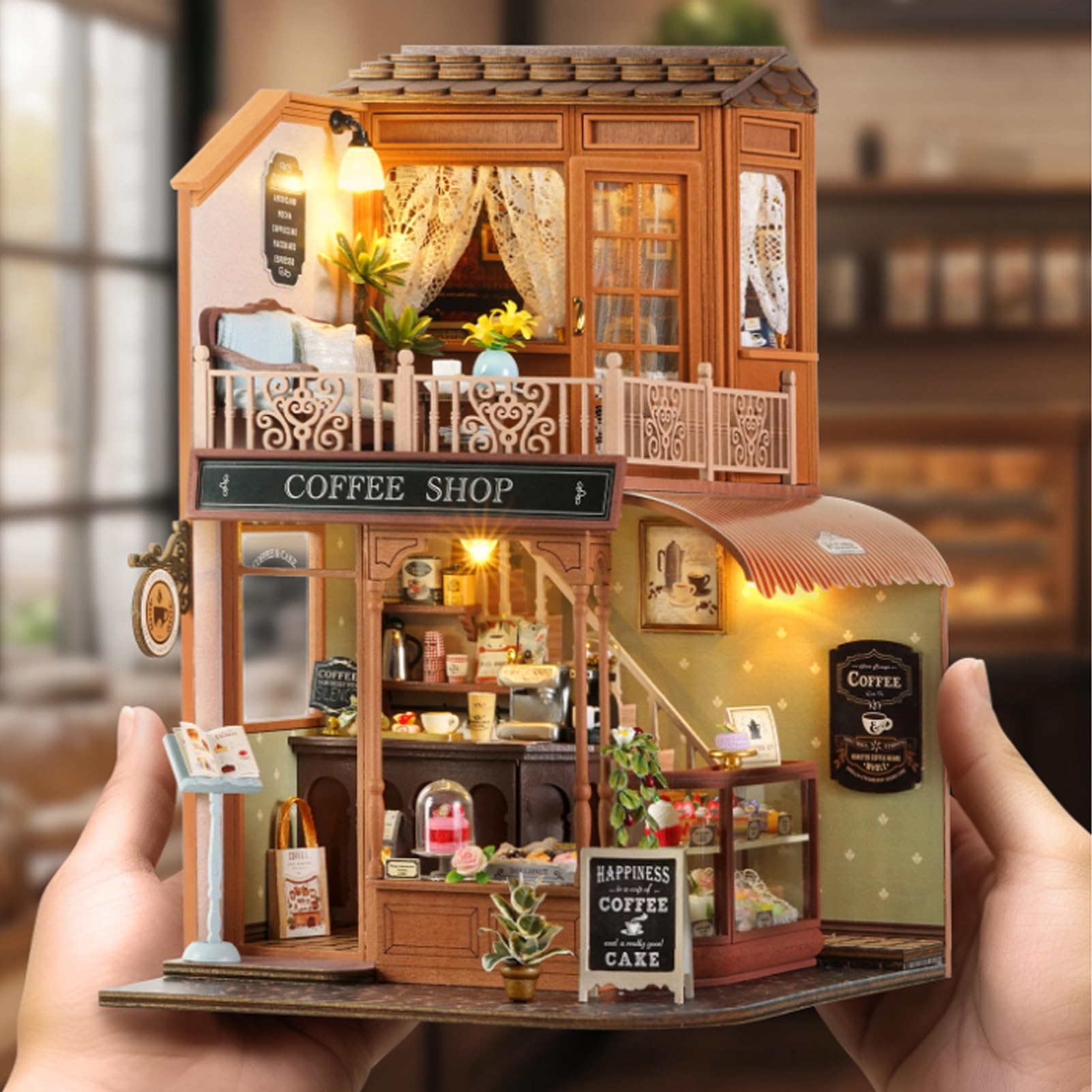 Kit Mini Casa Bambola Giocattoli Artigianali in Legno, Attività di | Kit Case In Miniatura Legno Per Adulti Attività Genitore-Figlio Per Famiglia, , Bambini, Raga