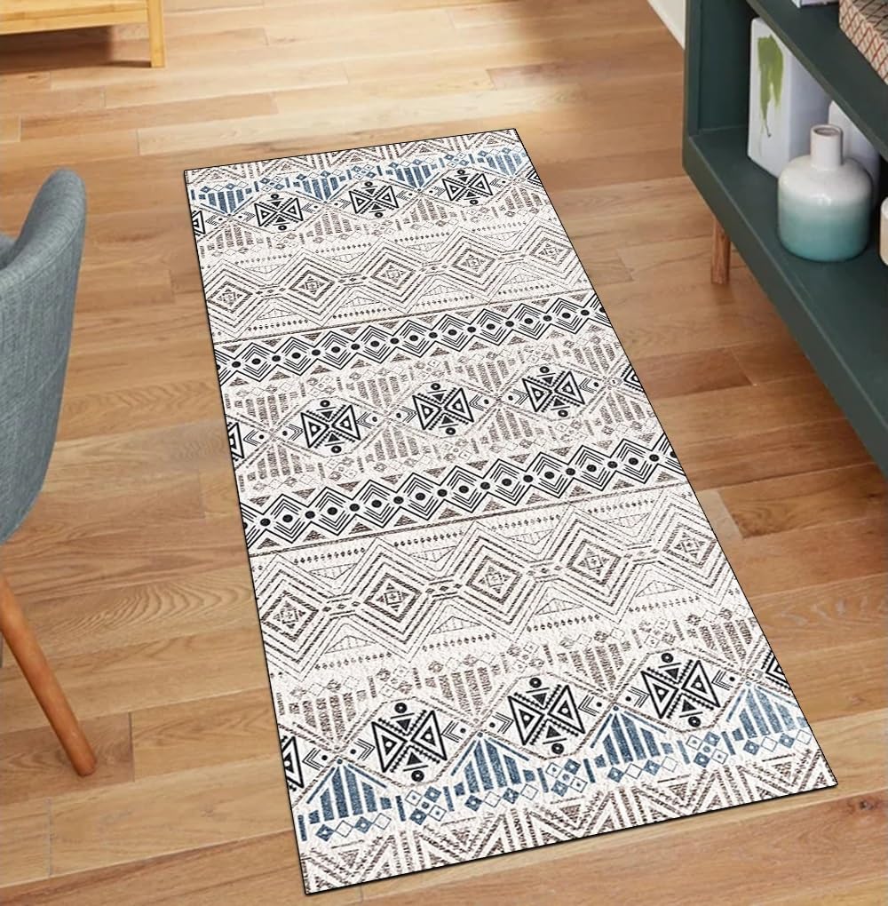 Alfombra antideslizante para pasillo y cocina lavable de 90 x 220 cm