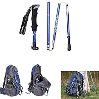Vista 4 de ThreeH Paquete de 2 bastones de senderismo plegables, ligeros, plegables, ajustables, para senderismo, camping, viajes