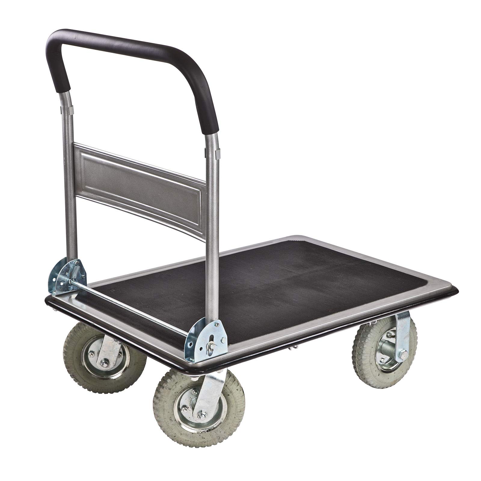 DEMA Plattformwagen XL Transportwagen 300 kg klappbar Luftbereifung | Handwagen, Rollwagen, Schiebewagen, Transportkarre, Lastenwagen, Gerätewagen, Lagerwagen, Plattformkarre, Paketwagen